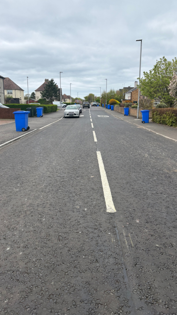 Images showing the resurfacing of North Drive, Troon